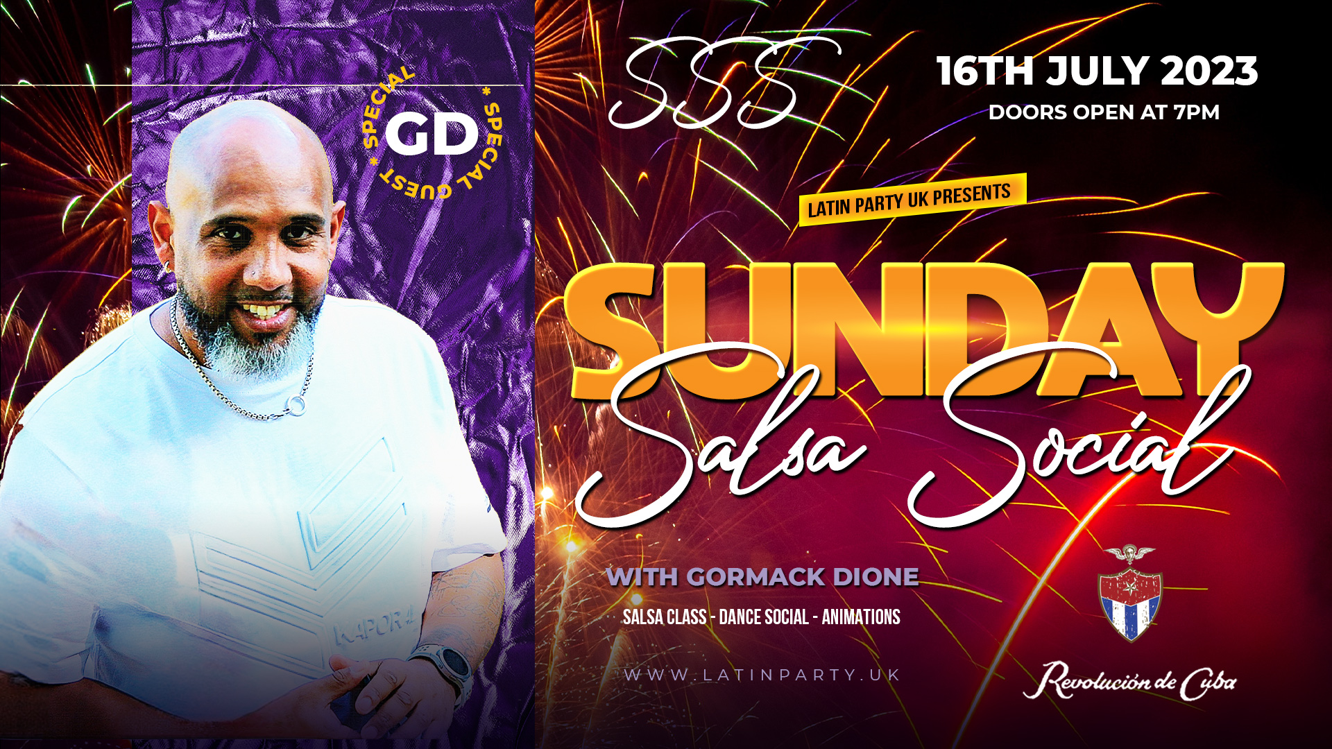 Sunday Salsa Social  (SSS) – with Gormack  –  Sunday 16th July | Revolucion de Cuba Manchester