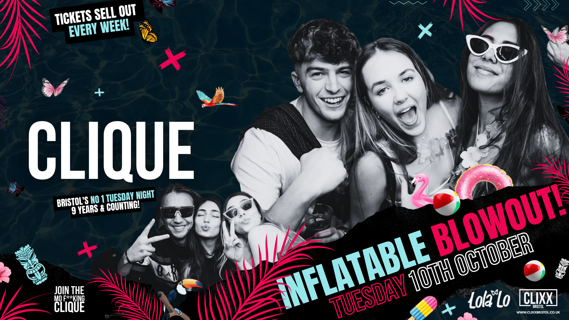 CLIQUE | Inflatable Blowout 🍍 // JOIN THE MO F**KING CLIQUE 🌴