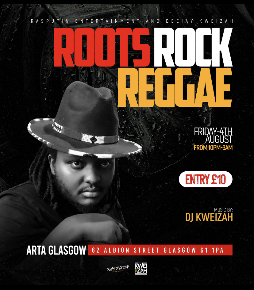 Roots Rock Reggae at Arta, Glasgow on 4th Aug | Fatsoma
