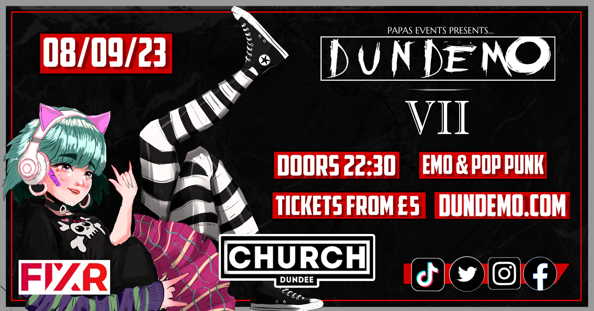 DUNDEMO 7: Scotland’s Biggest Emo / Pop Punk club night