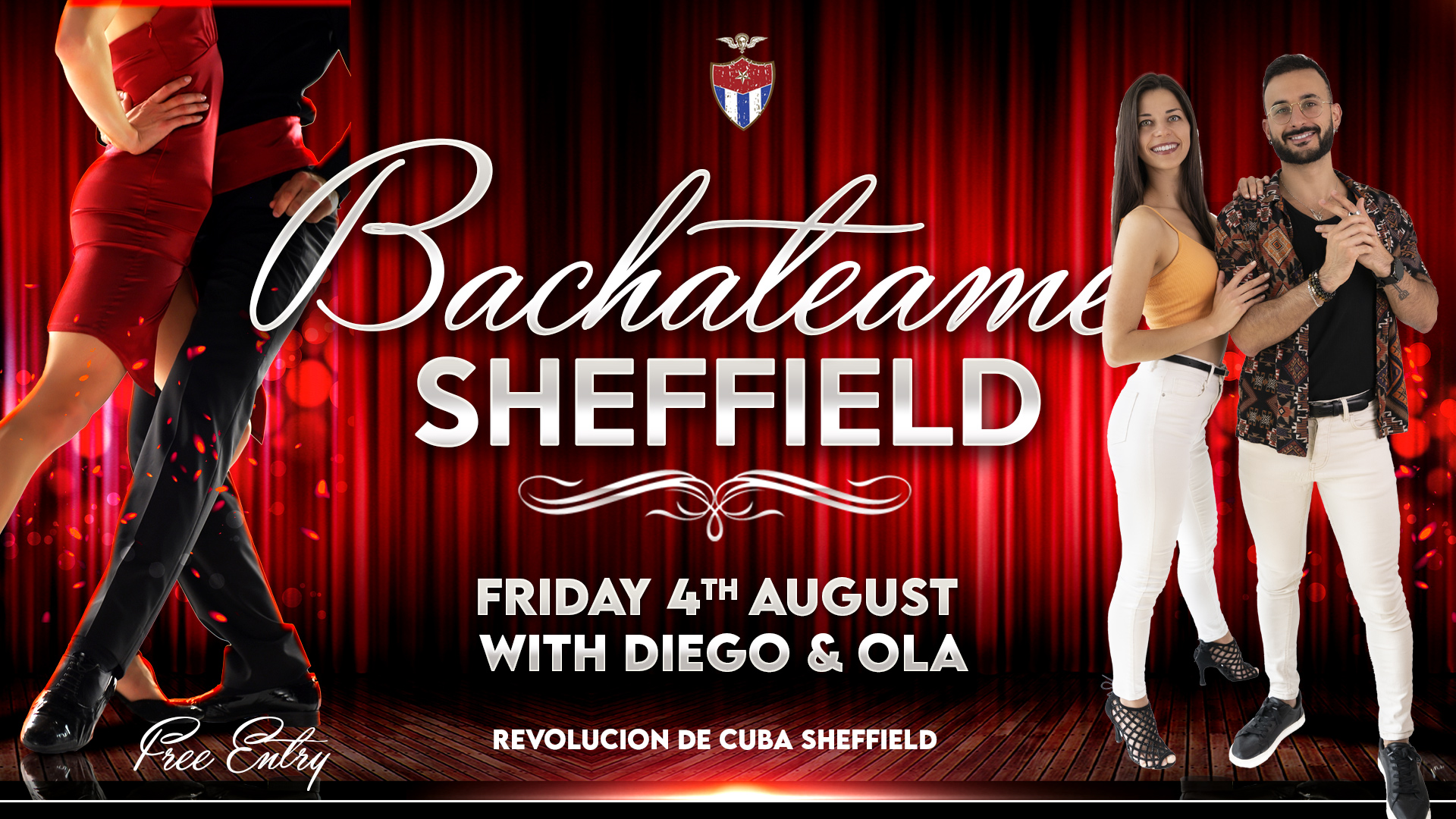 Bachateame Sheffield – Free Entry Event with Diego & Ola – Friday 4th August | Revolucion De Cuba