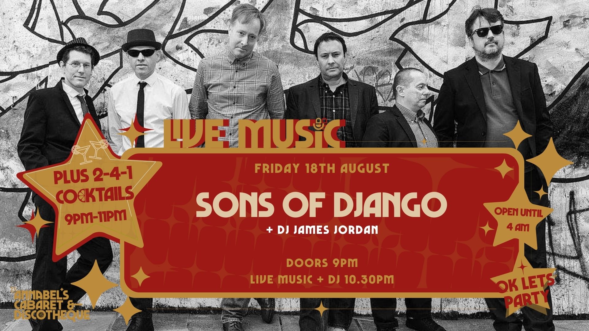 Live Music: SONS OF DJANGO // Annabel’s Cabaret & Discotheque