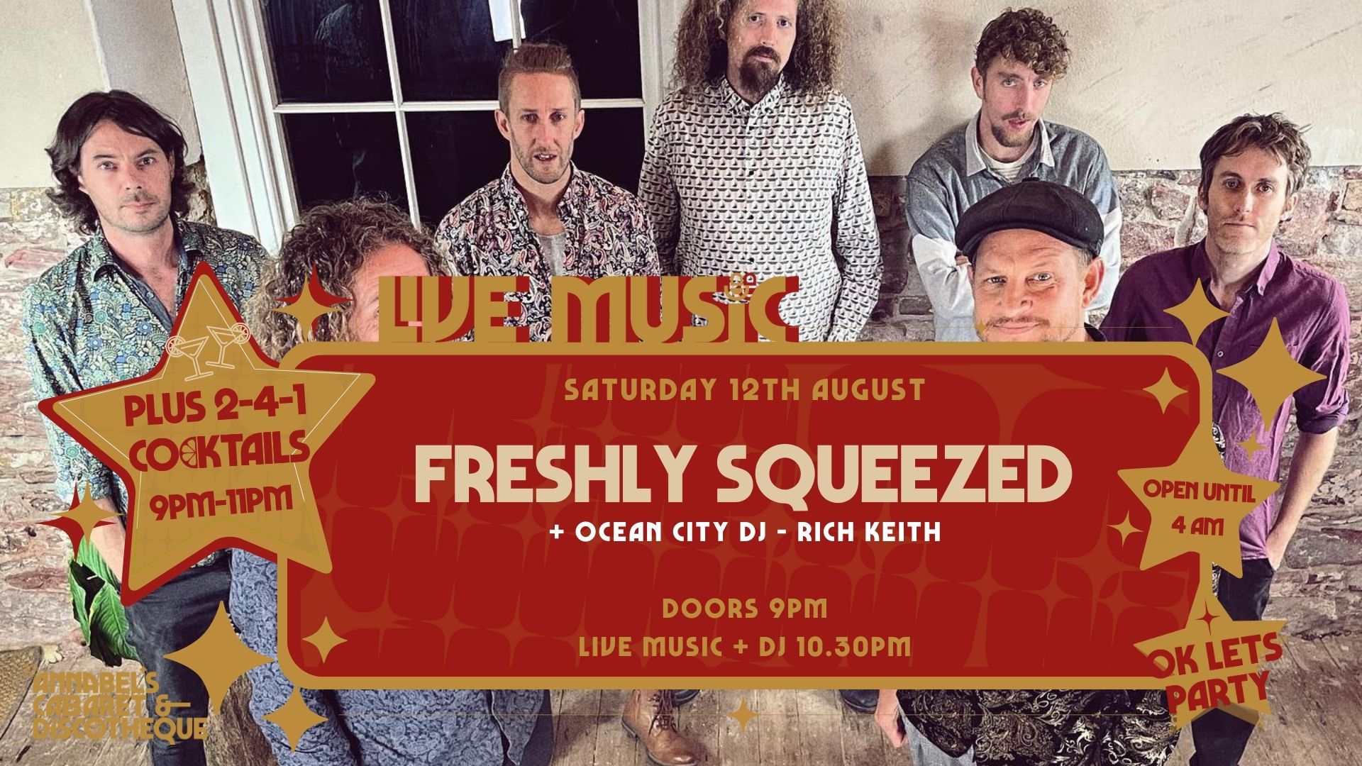 Live Music: FRESHLY SQUEEZED // Annabel’s Cabaret & Discotheque