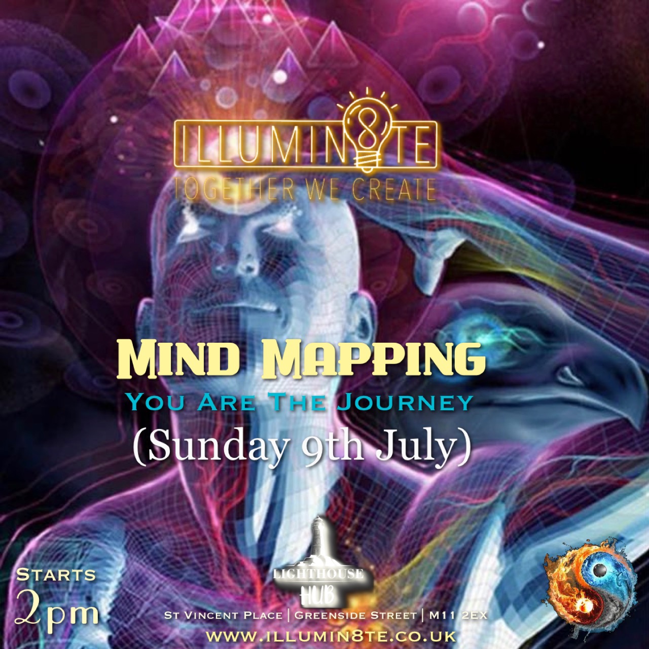 Illumin8te | Mind Mapping  (Sunday 9th July ) @ The Lighthouse Mcr 2PM