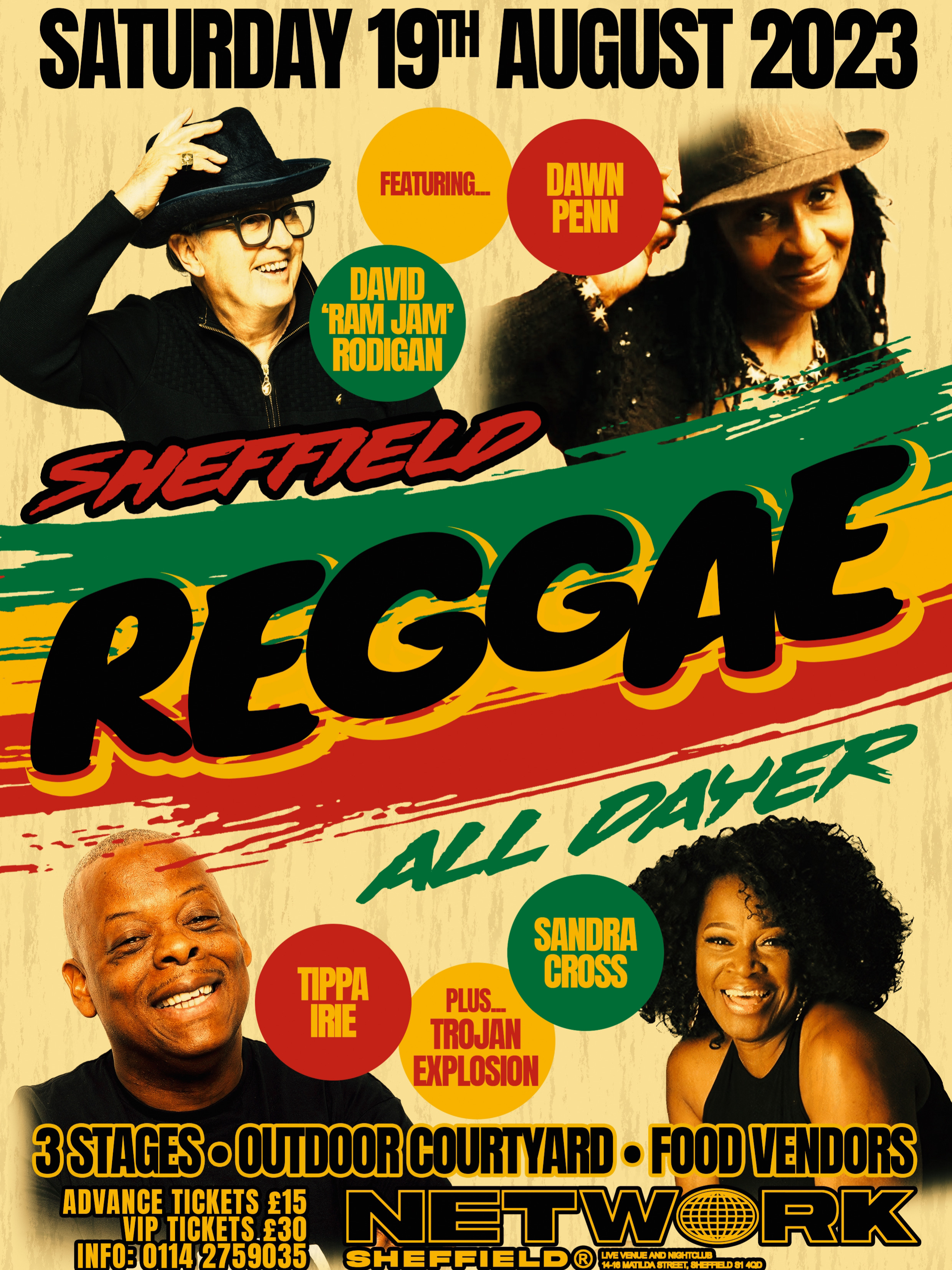 SHEFFIELD REGGAE ALL DAYER 19TH AUGUST 2023