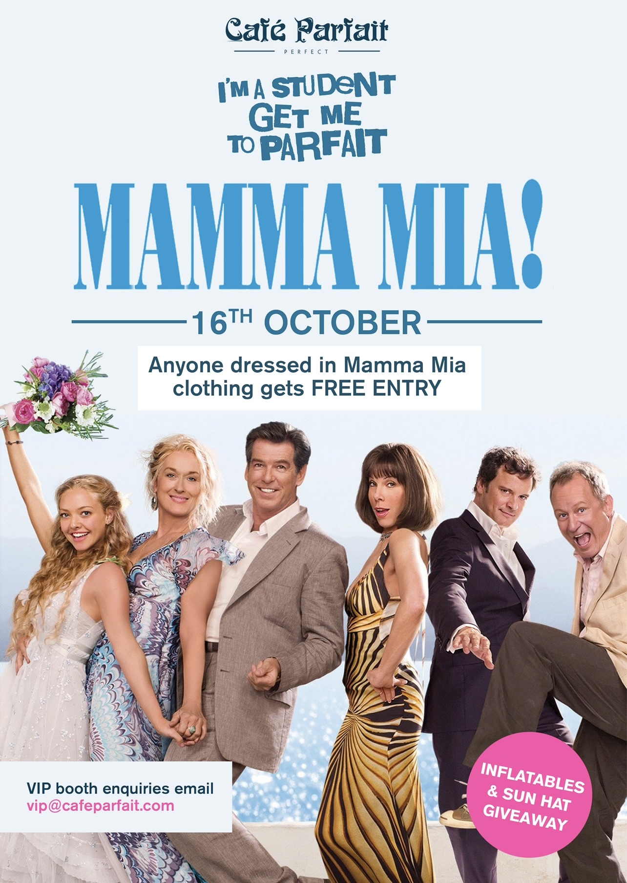 I’m a student get me to parfait : Mamma Mia night