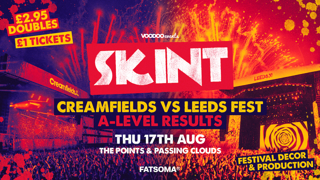 Skint A-level Results – Creamfields VS Leeds Fest – The Points & Passing Clouds