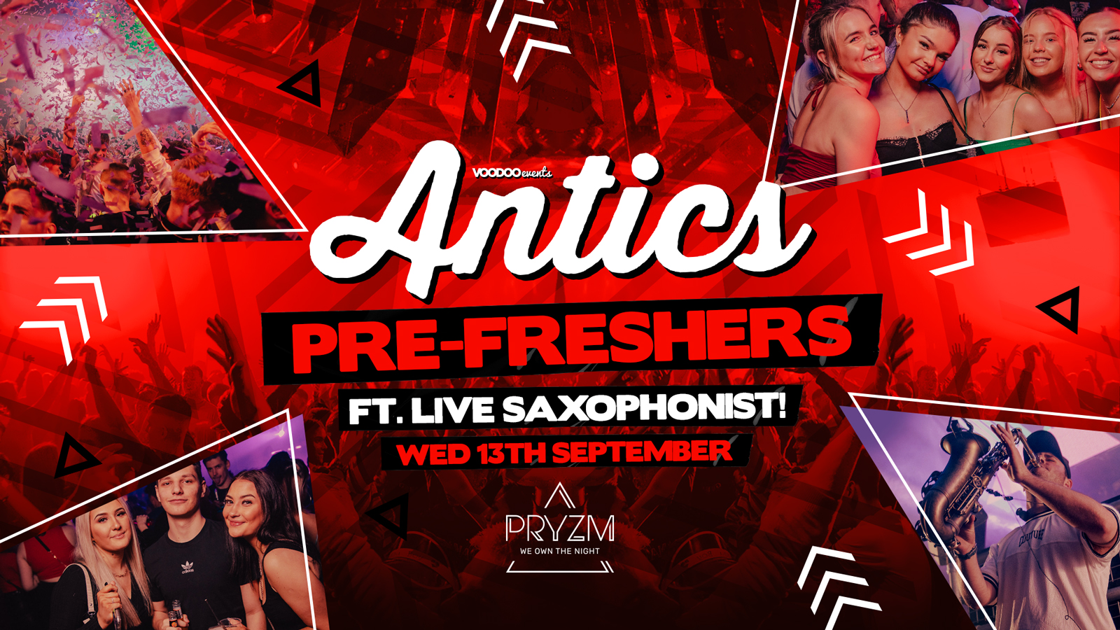 Antics at PRYZM Leeds  – Pre Freshers – 13th September