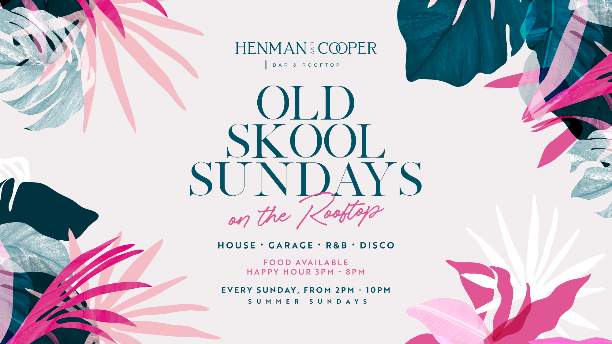 OLD SKOOL SUNDAY’S ON THE ROOFTOP – (FREE ENTRY)