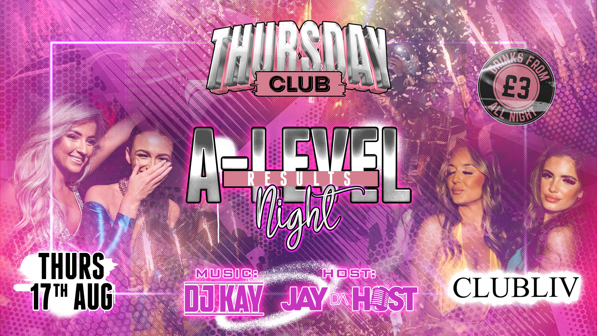 THURSDAY CLUB 🏆 ALEVEL RESULTS NIGHT LIV Manchester's Student