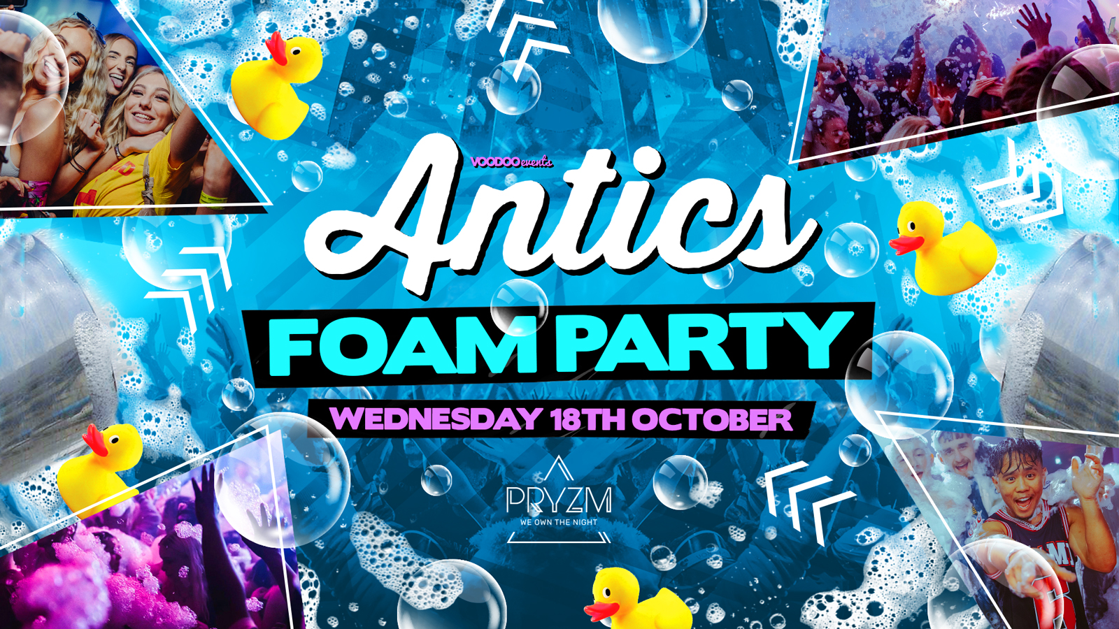 Antics at PRYZM Leeds  – FOAM PARTY – 18th October