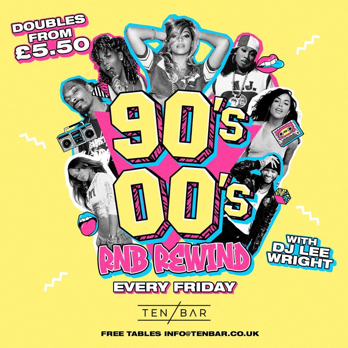 90's - 00s RnB Rewind Every Friday - 25th August at Ten Bar, Leeds on 25th  Aug 2023