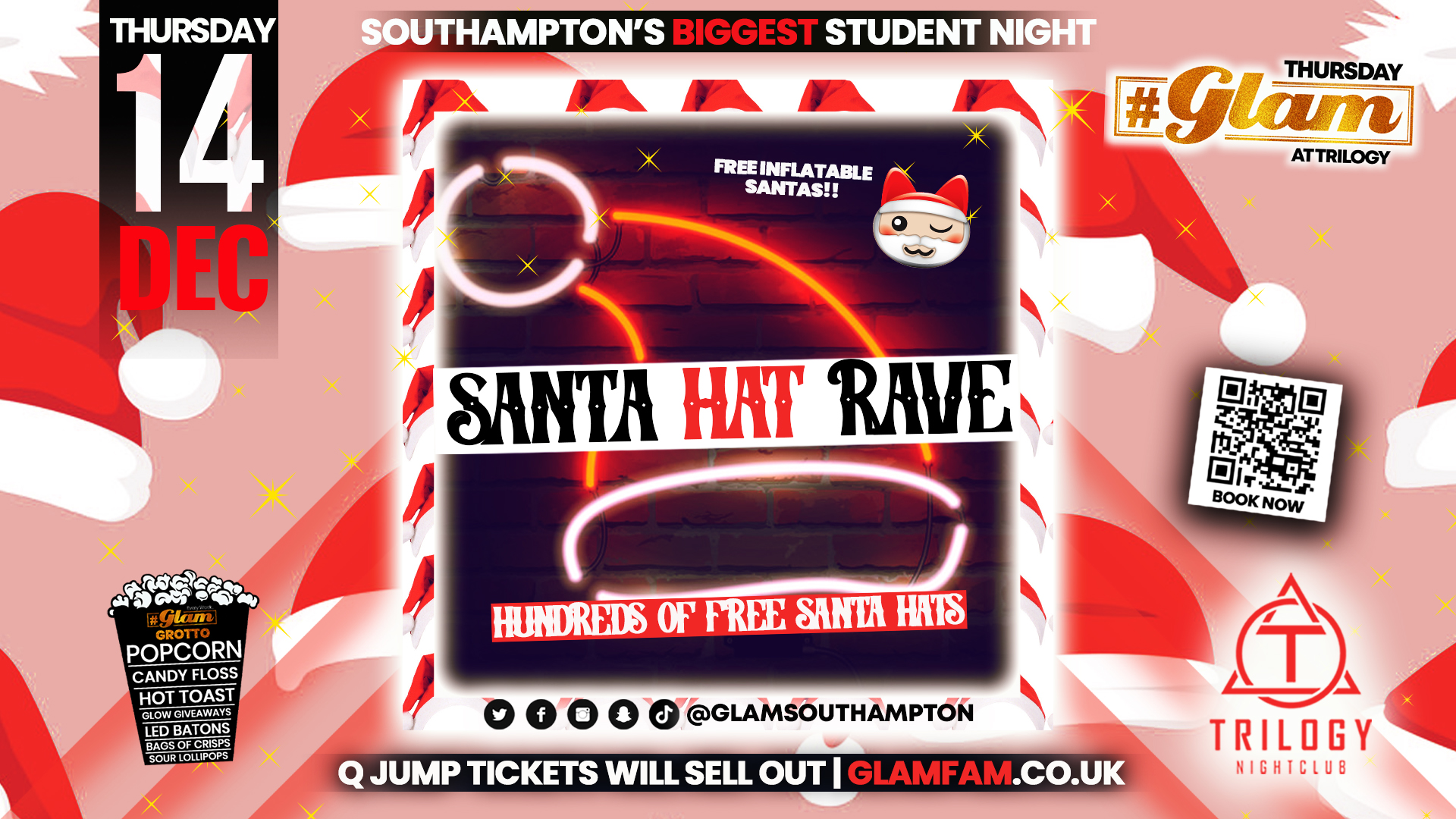 Glam – Southampton’s Biggest Student Night – Santa Hat Rave! 🎅