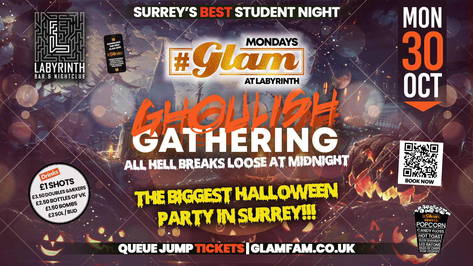 Glam – The Ghoulish Gathering – All Hell Breaks Free at Midnight!