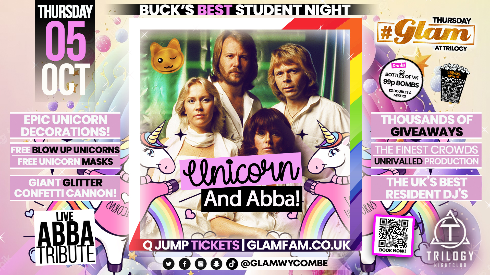 Glam High Wycombe | Unicorn Party Feat Abba Tribute