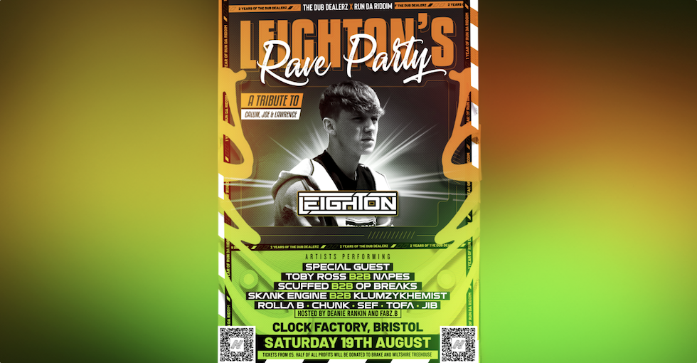 Run Da Riddim x Dub Dealerz: Toby Ross B2B Napes, Leightons Rave