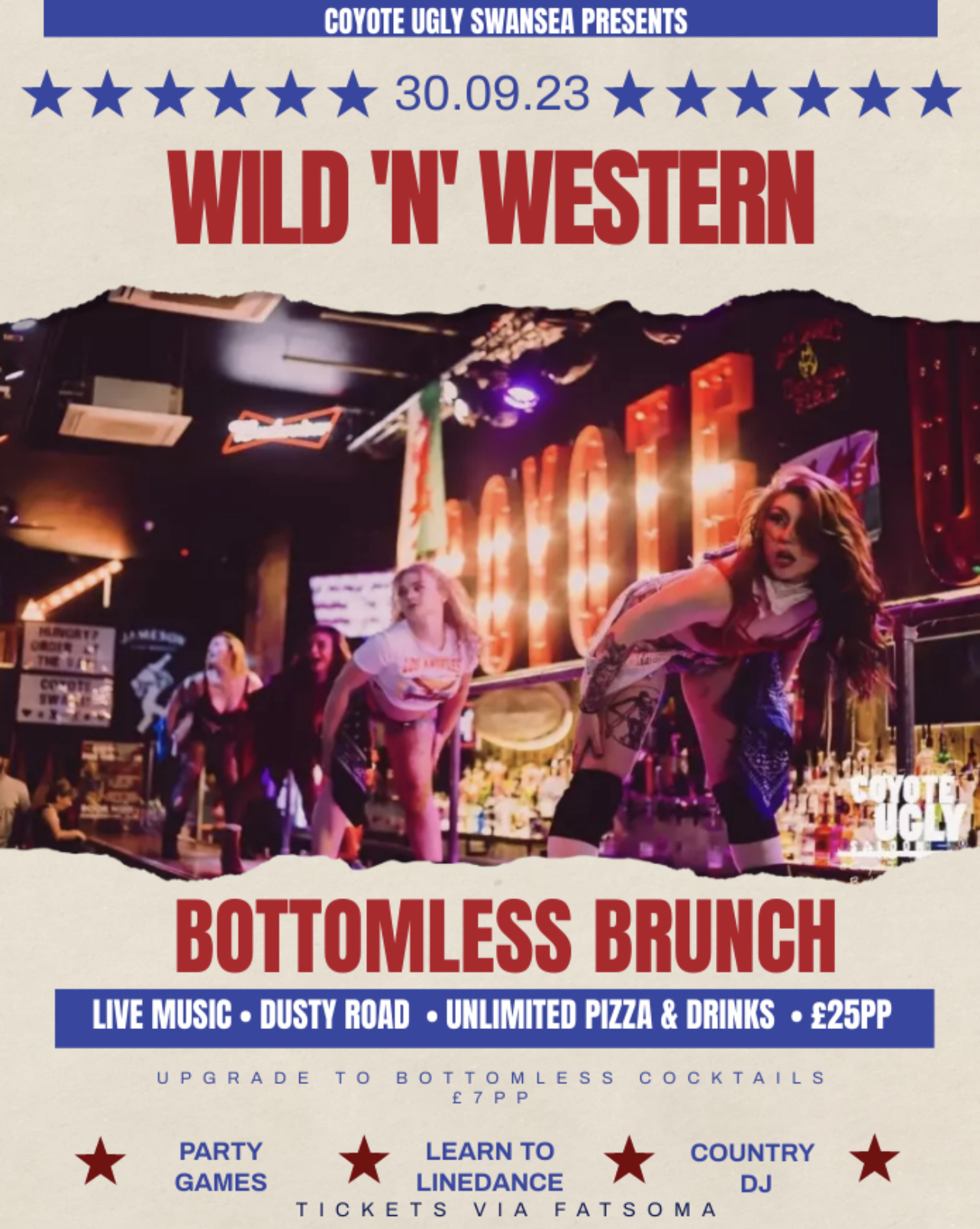 Coyote Saloon Swansea Bottomless Brunch at Coyote Ugly Saloon Swansea