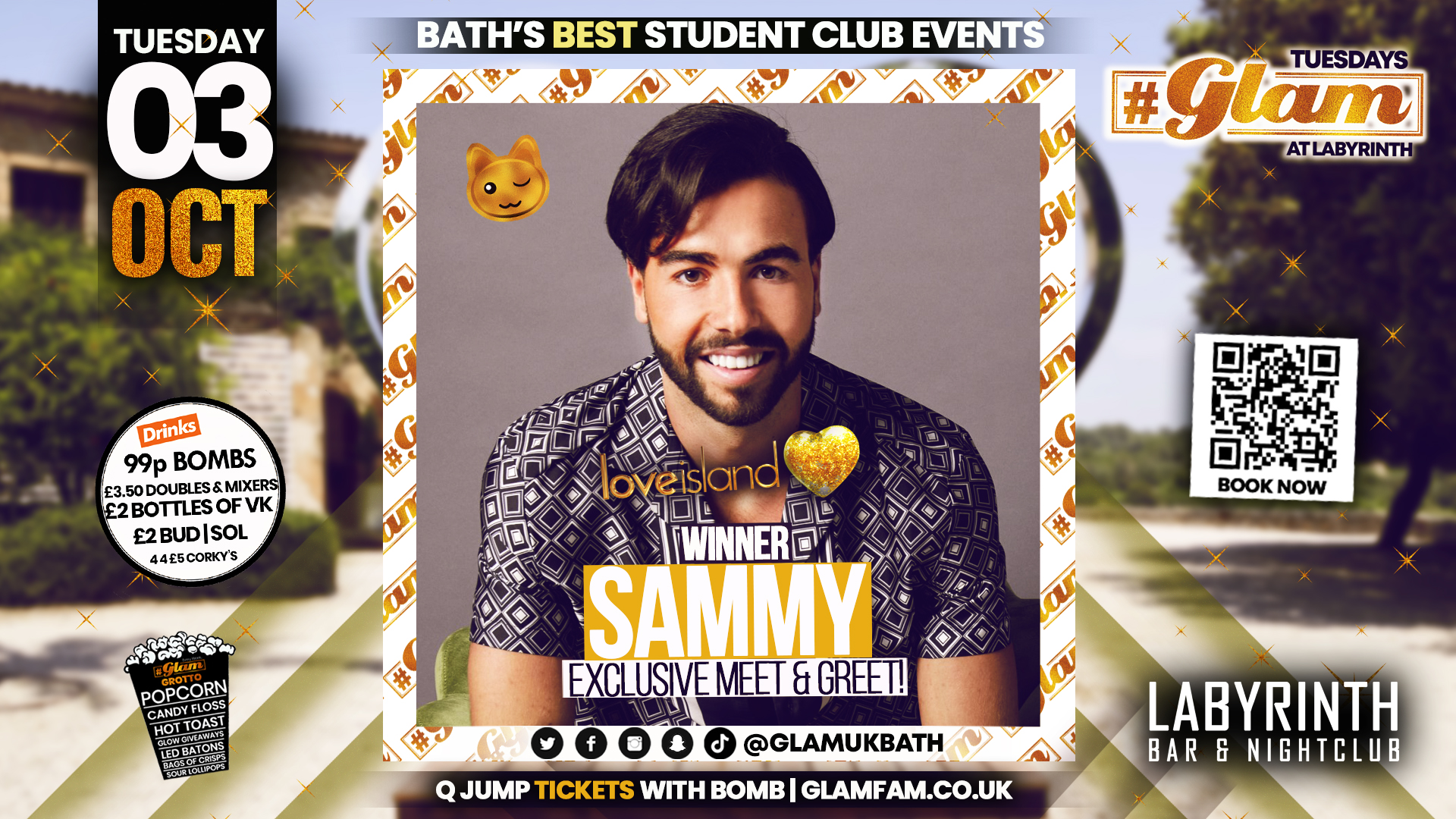 🤩 TONIGHT 🤩 Glam Bath – Sammy Root | Love Island Winner Exclusive Meet & Greet