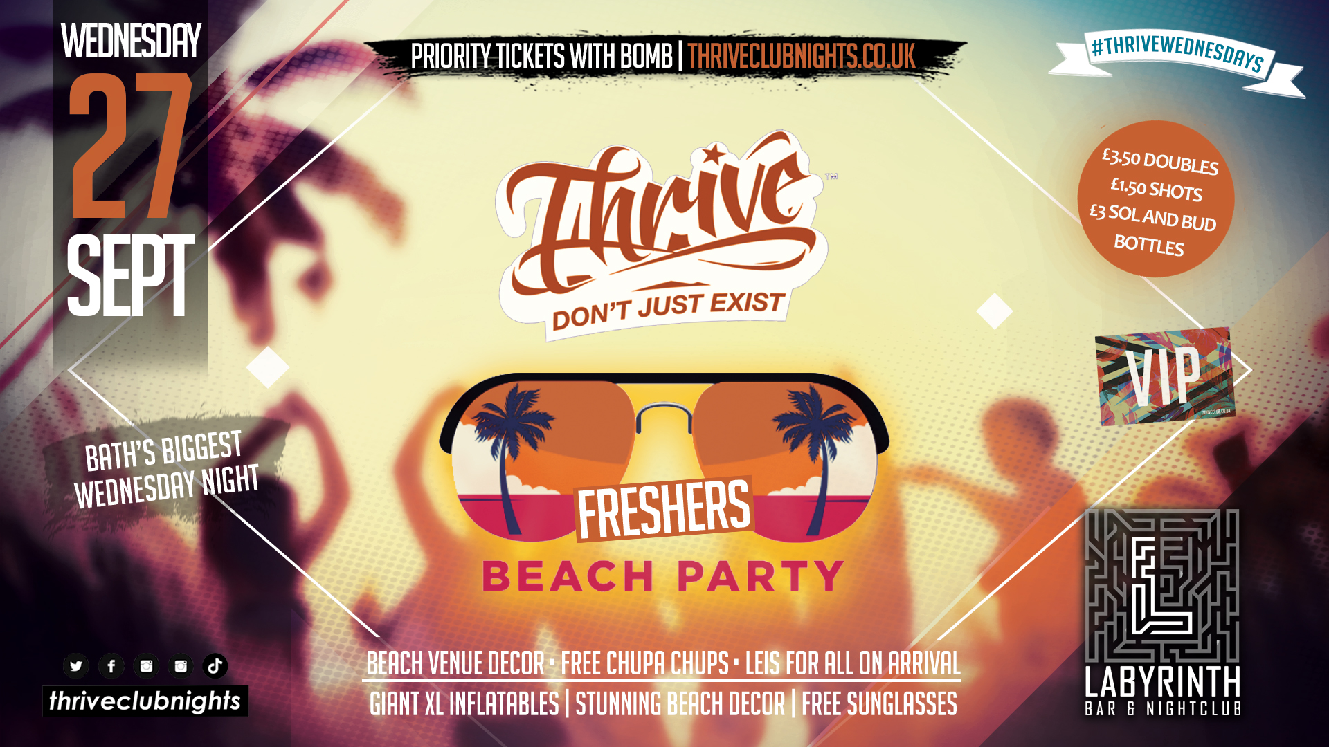 😎 TONIGHT 😎 Thrive Wednesdays - Beach Party - Bath's Biggest Wednesday ...