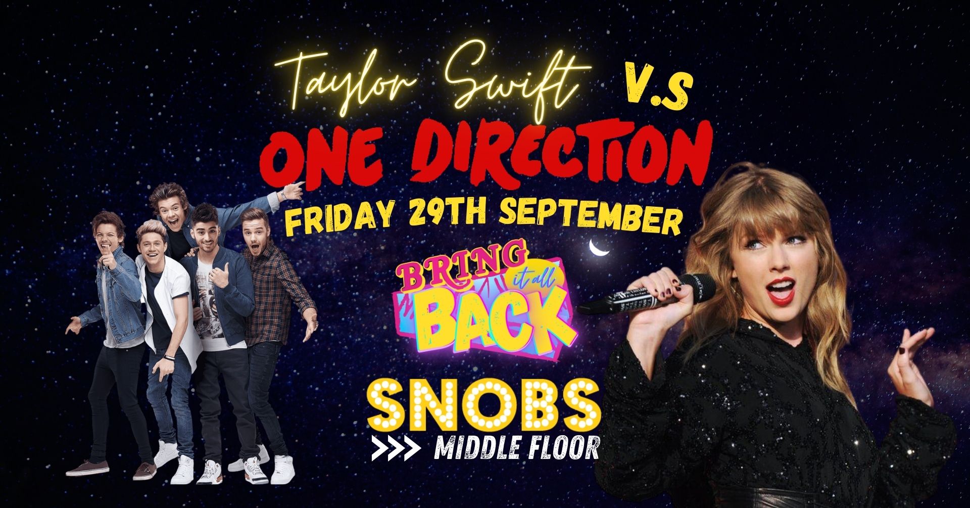 Taylor Swift vs One Direction Party – Friday 29th September