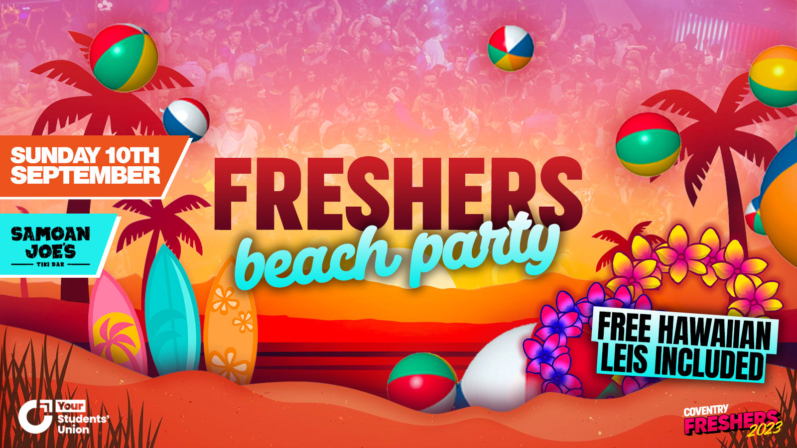 Freshers Beach Party | Official Coventry Freshers 2023 – £3 Tickets!