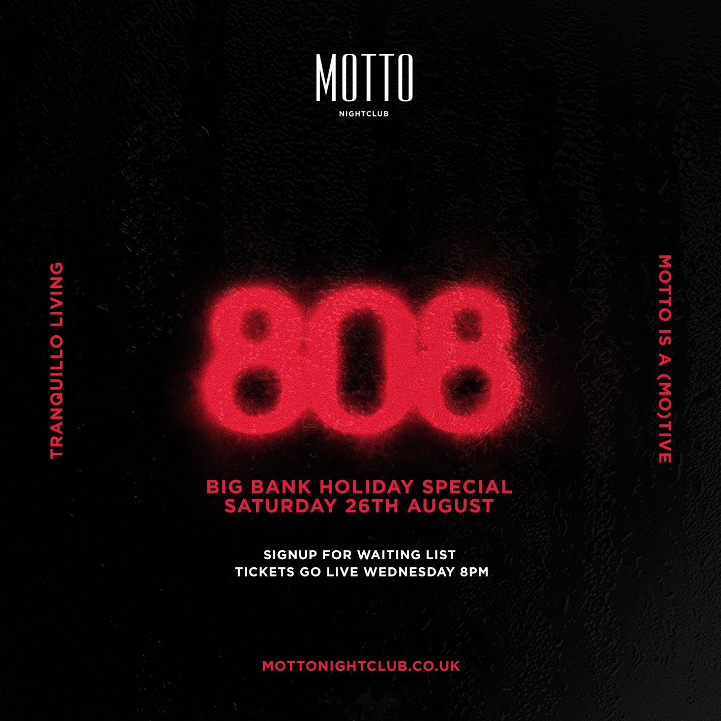 808 : MOTTO BANK HOLIDAY SPECIAL
