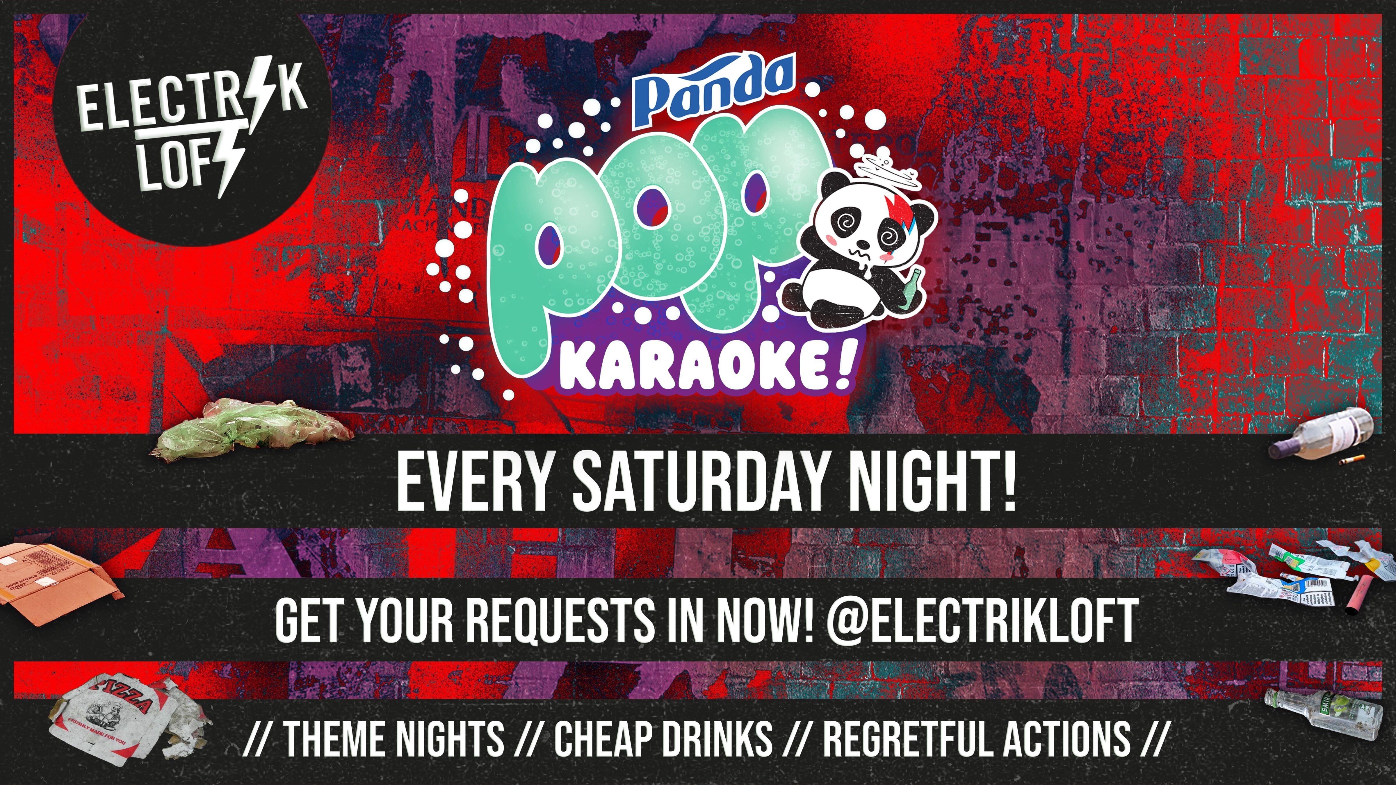 Panda Pop Karaoke in ELECTRIK LOFT 8pm-10pm