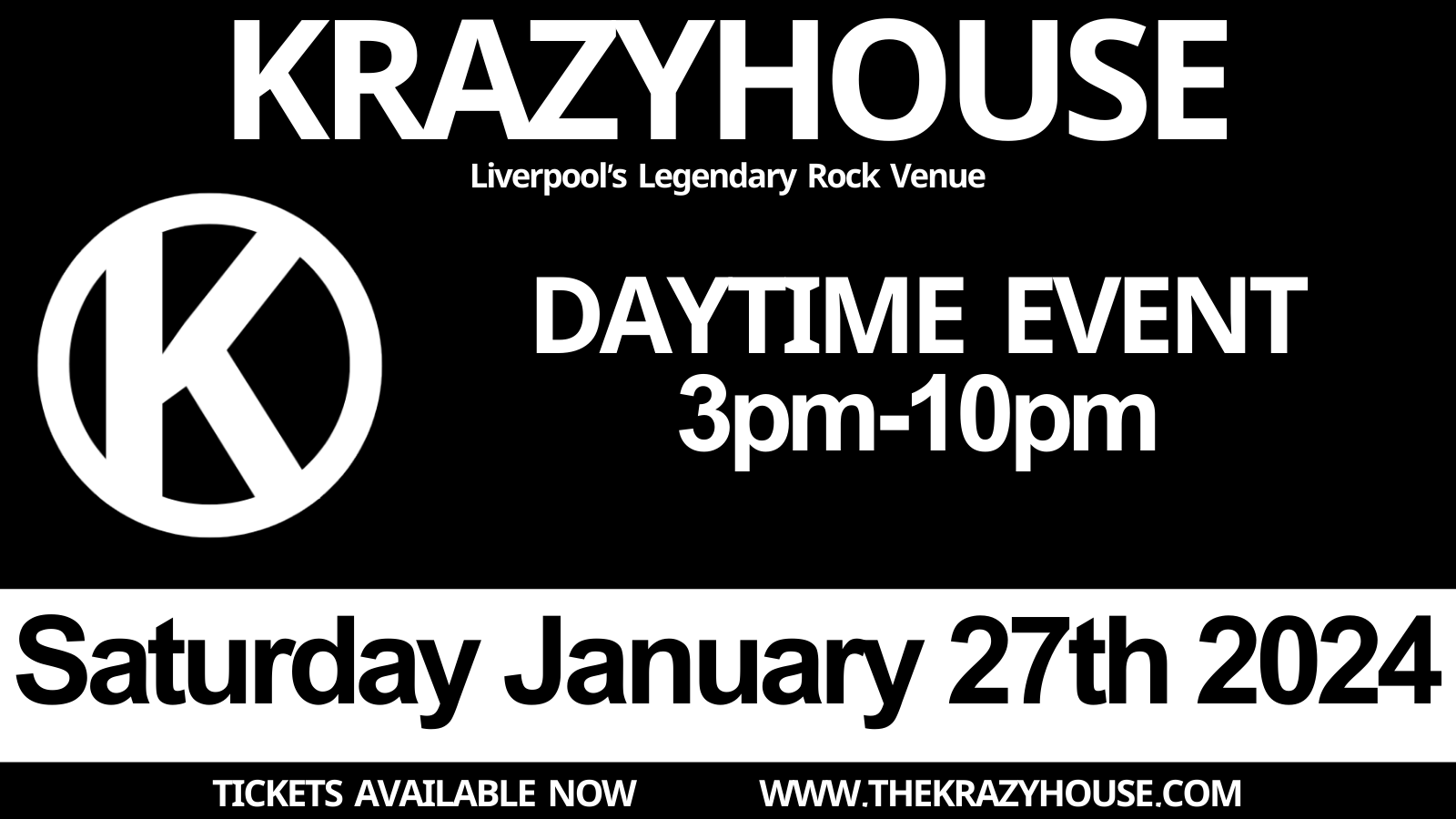 Krazyhouse Daytime Reunion & Shit Indie Disco 00’s Party (3pm-10pm)