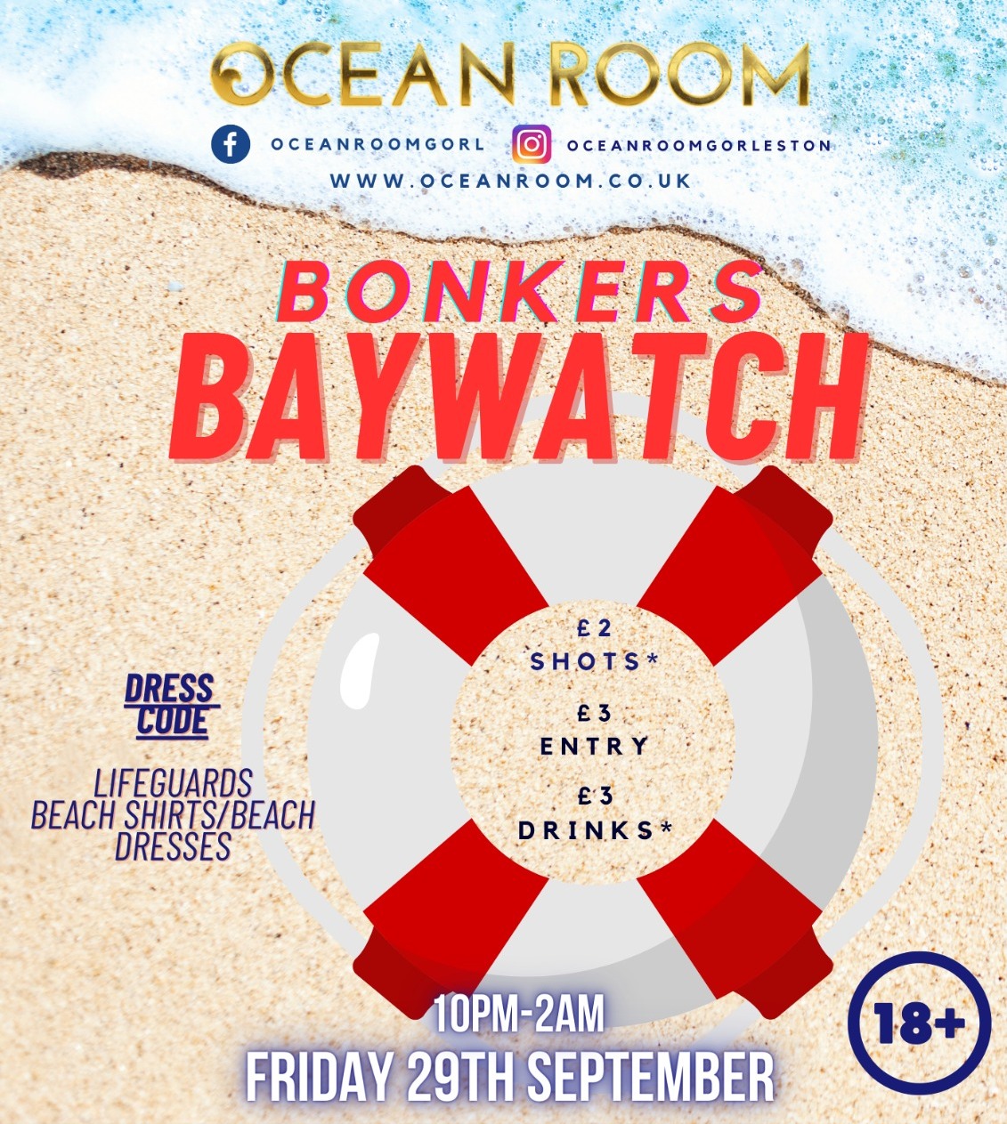 Bonkers Baywatch Party at Ocean Room Entertainment Ltd, Gorlestonon
