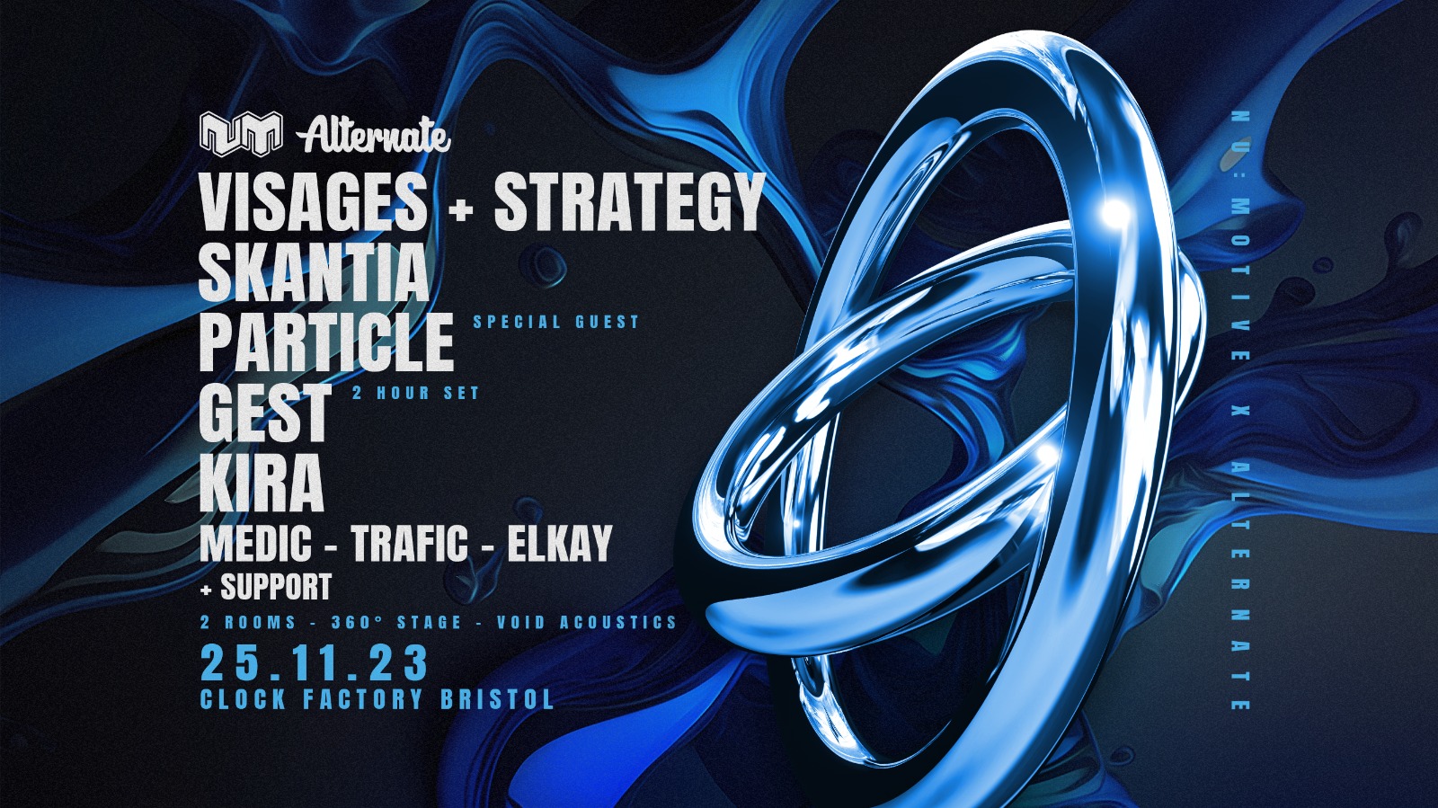 Nu:Motive x Alternate • Visages & Strategy, Particle, Skantia + More