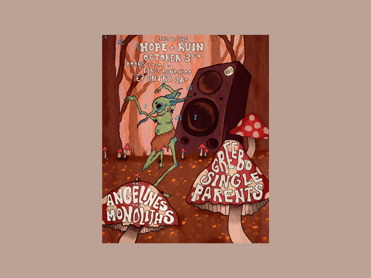 Greebo + The Monoliths + The Angelines  + Single Parents