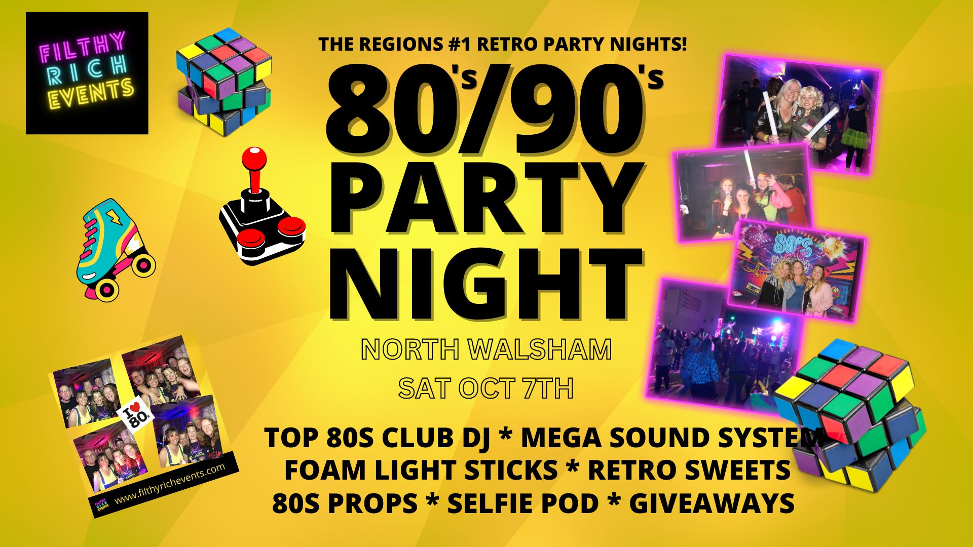 80s vs 90s Adults Disco / Party Night at North Walsham Community Centre ...