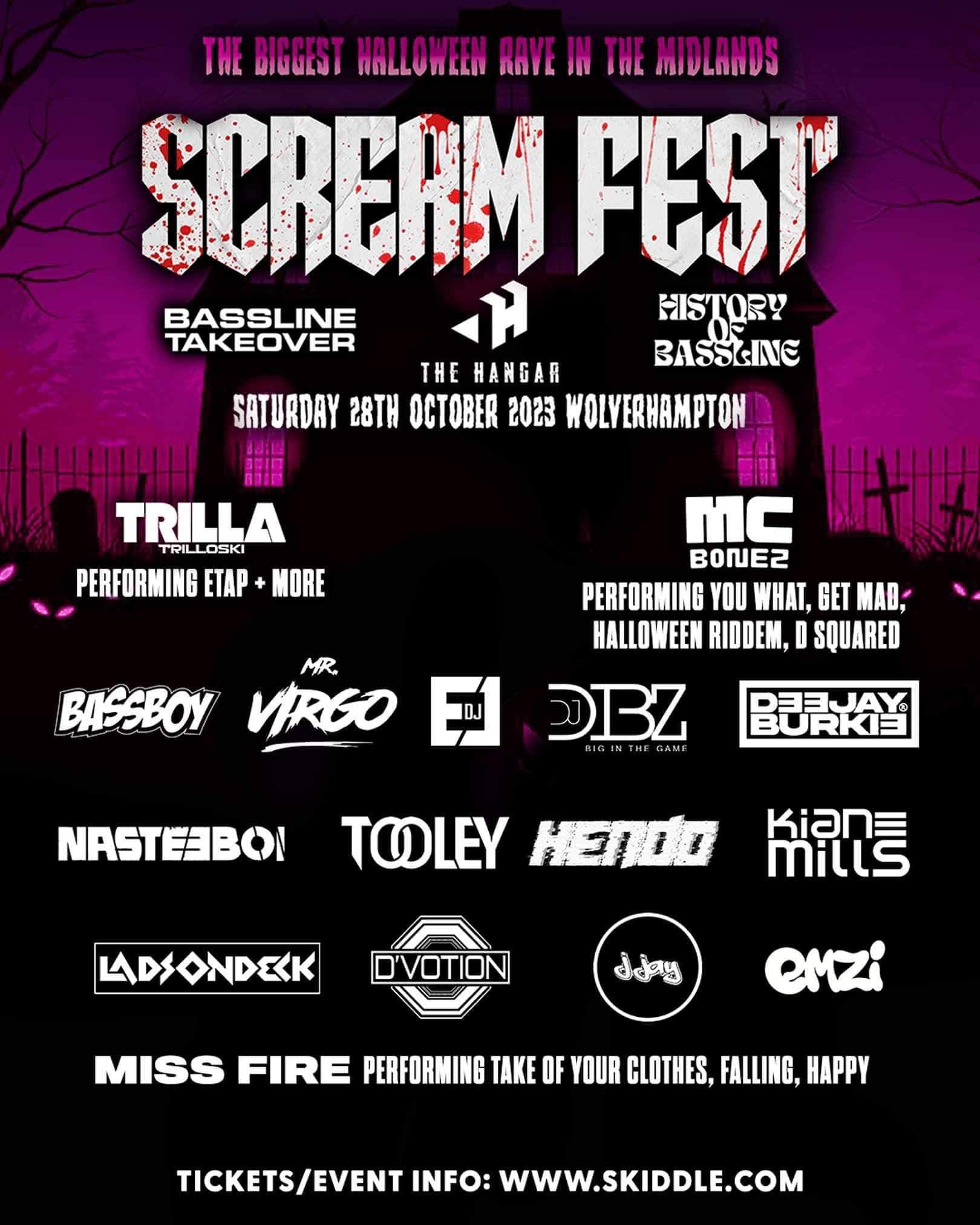 Bassline Takeover & History Of Bassline: Scream Fest 2023