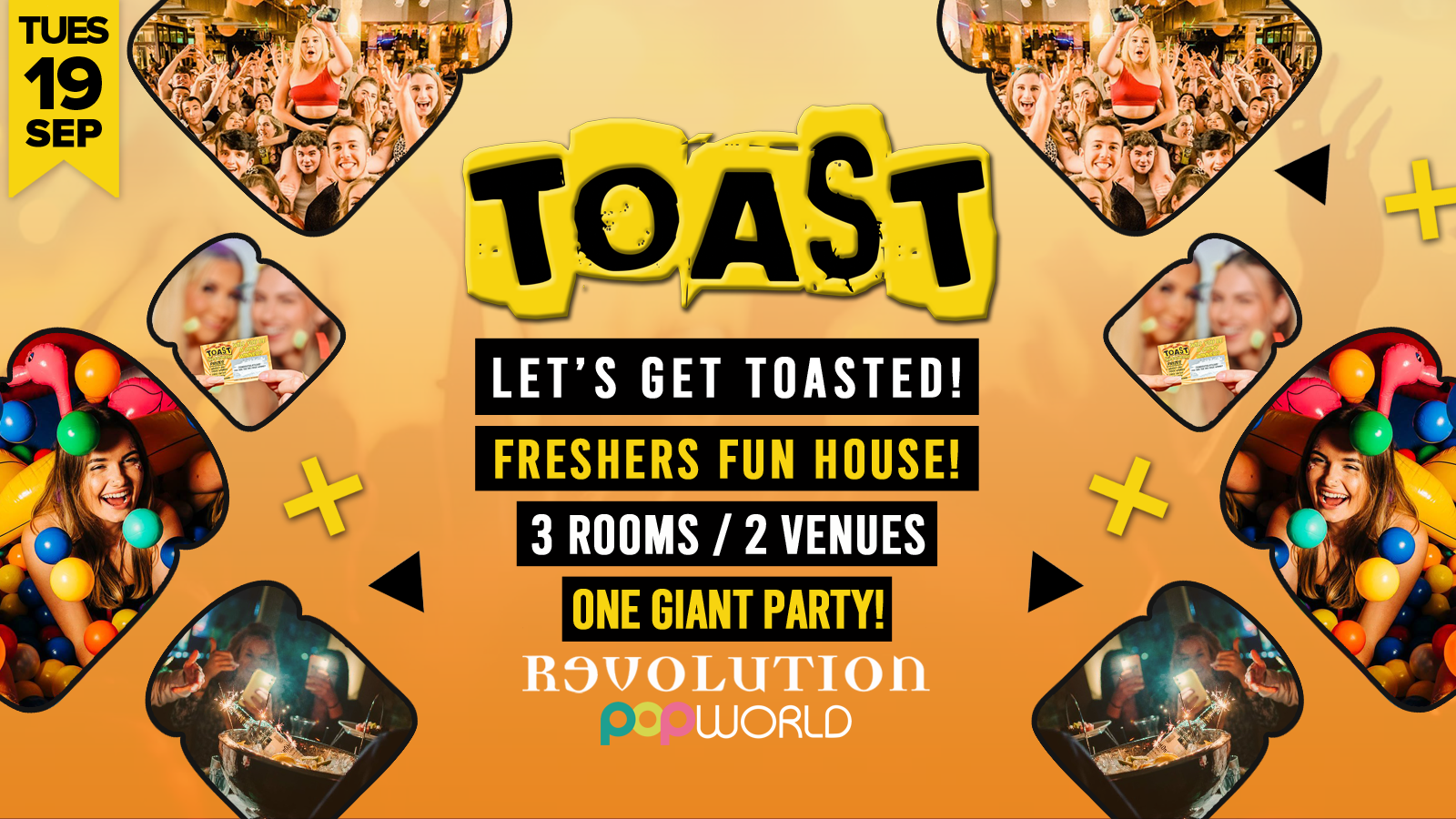Bournemouth Freshers 2023 • Toast • Freshers Fun House • Revolution & Popworld