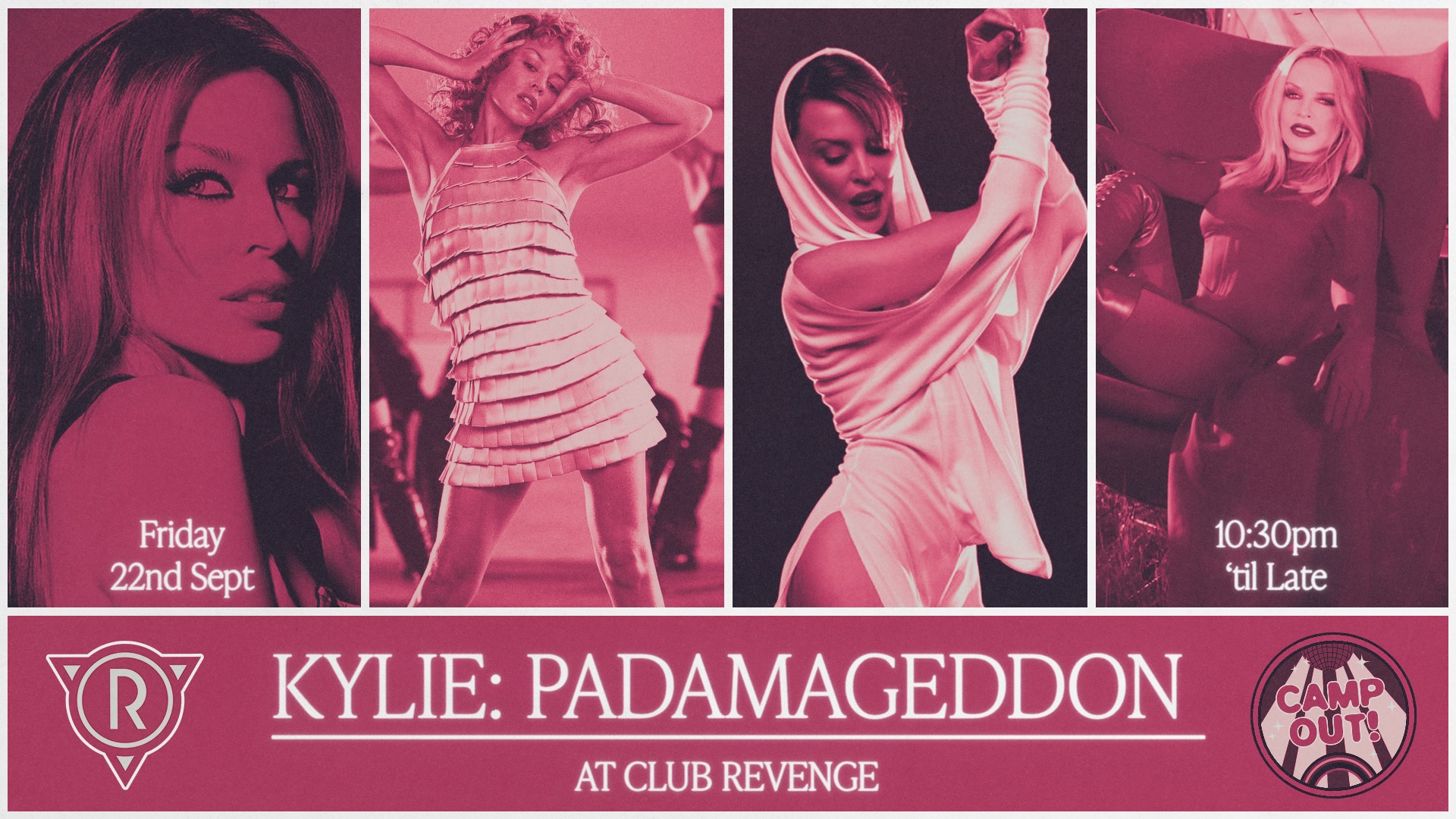 Camp Out: Padamageddon! Level 1, Club Revenge – £3 entry b4 1am, £3 drinks