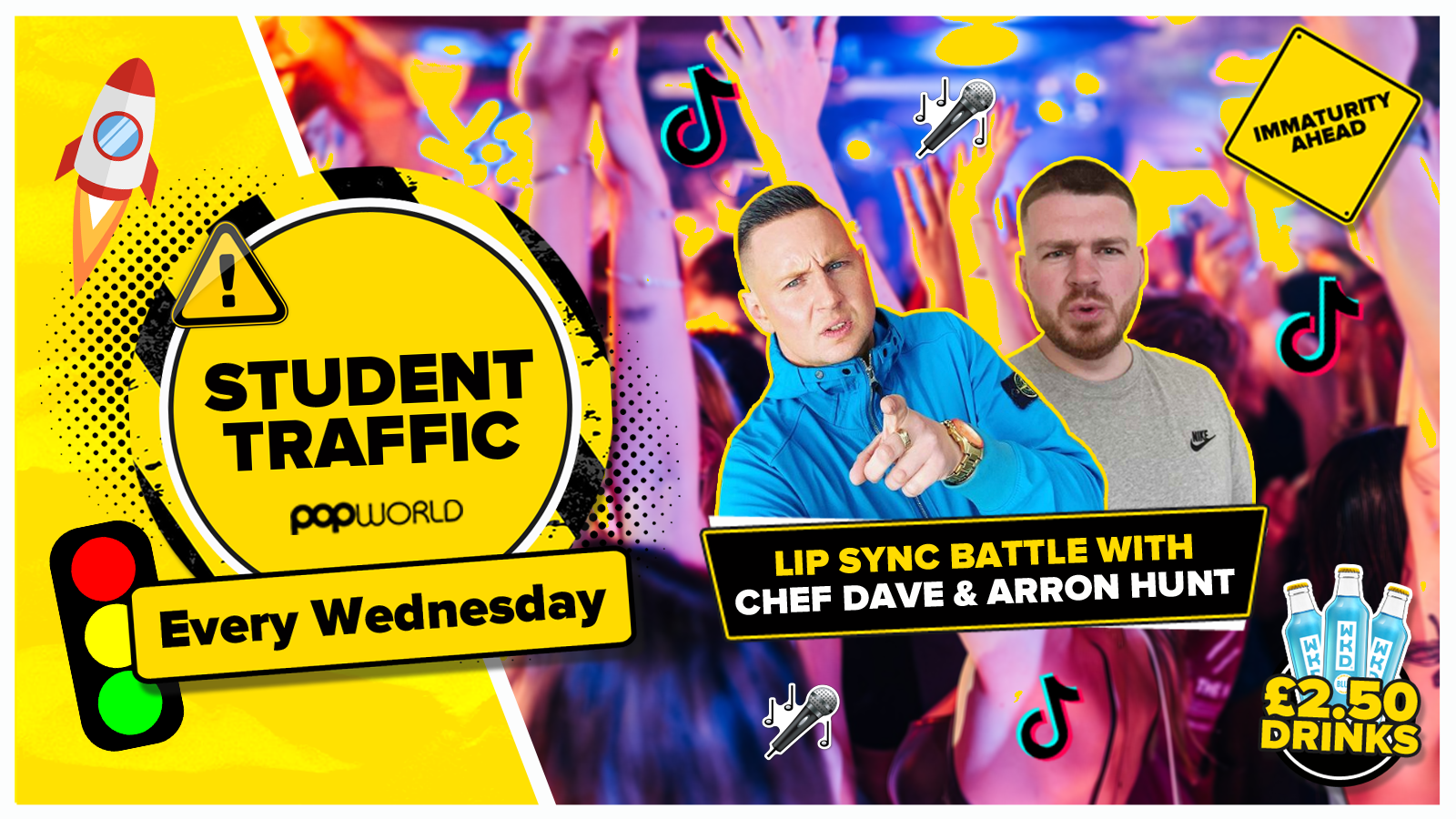 Student Traffic Wednesdays @Popworld // Lip Sync Battle With Chef Dave & Arron Hunt