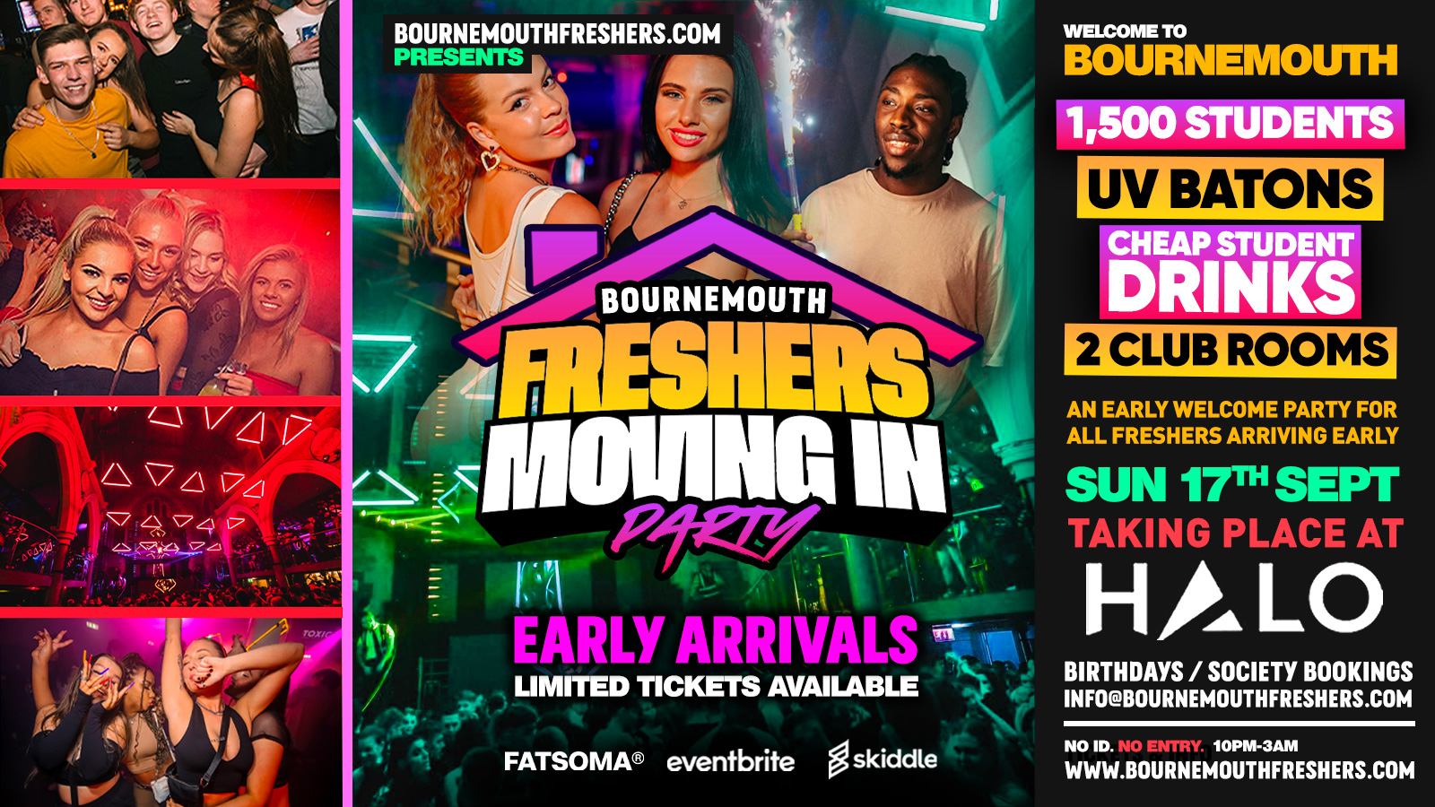 The OFFICIAL Halo Moving in Party | Bournemouth Freshers 2023 – Last 100 Tickets!