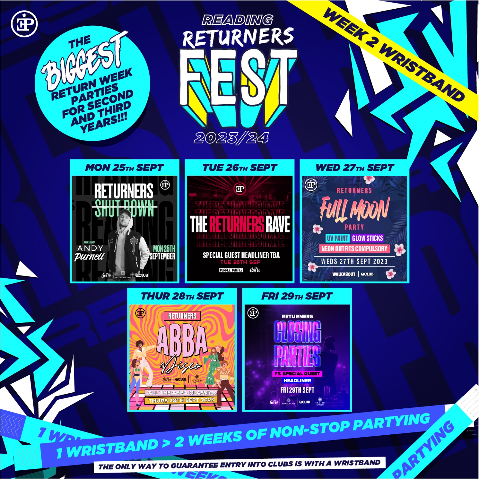 Reading Returners Fest 2023 – Week 2 Wristband