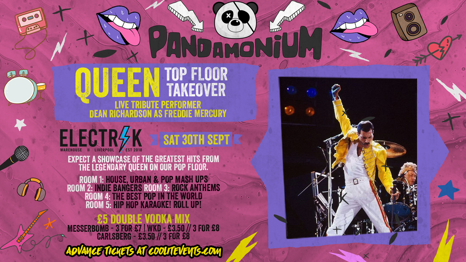 Pandamonium Saturdays : QUEEN Tribute Pop Floor Special!