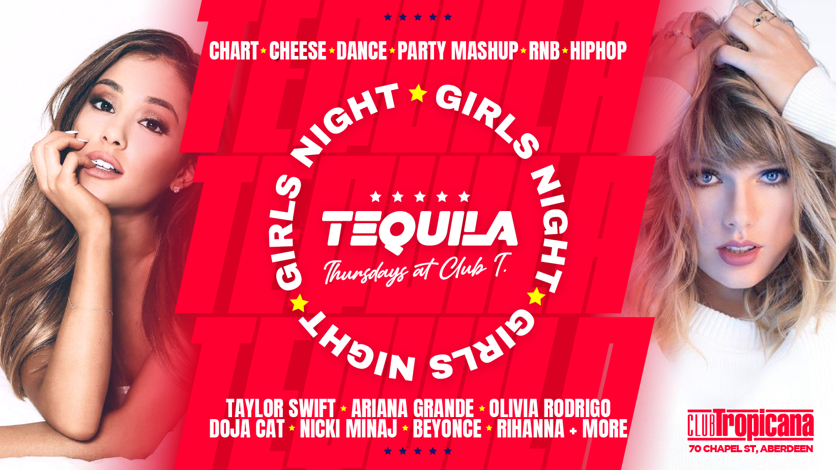 TEQUILA Thursdays at Club Tropicana GIRLS NIGHT GIRLS FREE BEFORE