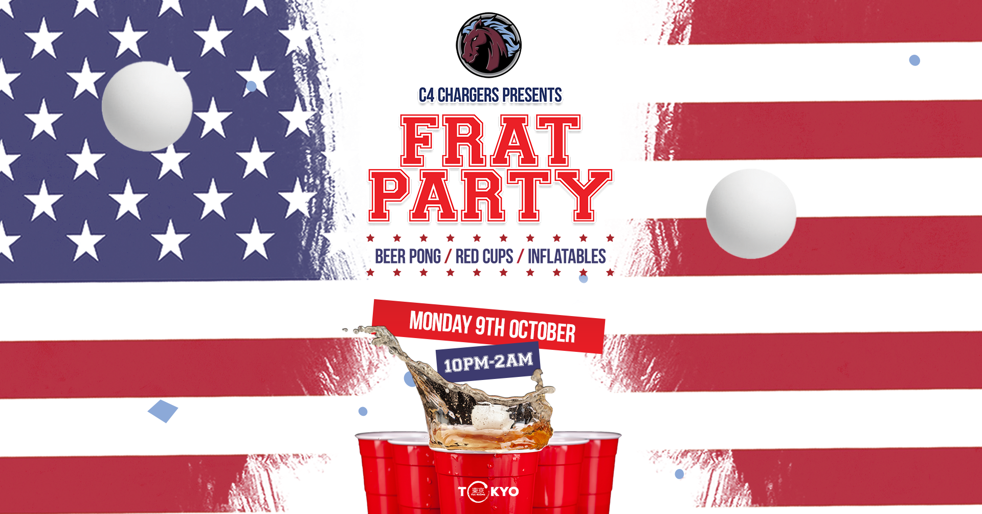 FRAT PARTY MONDAY | BEER PONG / RED CUPS / INFLATABLES