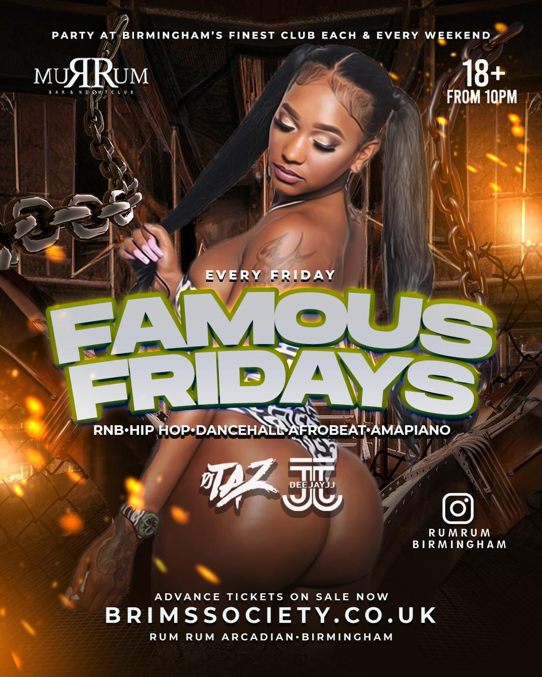 FAMOUS FRIDAYS AT RUMRUM