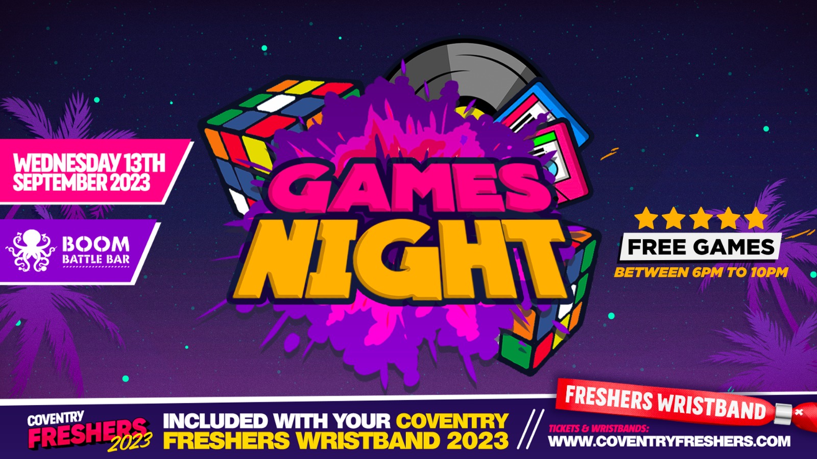 GAMES NIGHT FREE GAMES ALL NIGHT Official Coventry Freshers 2023 at
