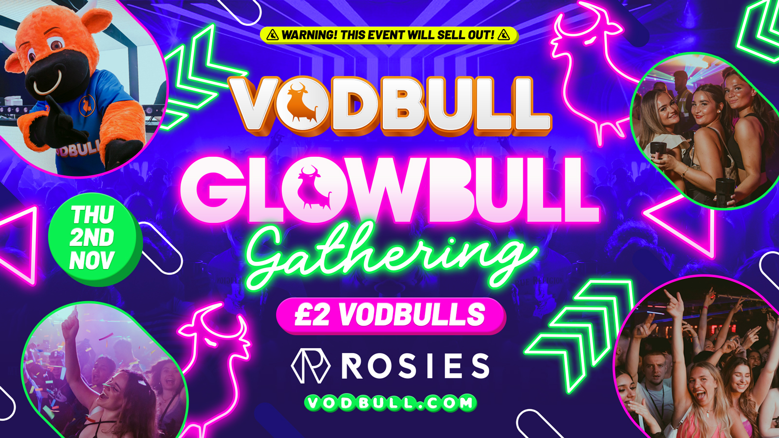 🧡Vodbull at ROSIES!! [FINAL TIX!] 🌟GLOWBULL GATHERING🌟 02/11 🧡