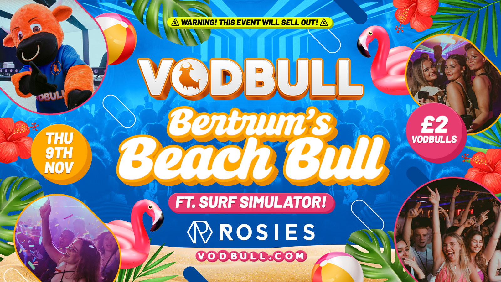 [FINAL TIX!] 🧡Vodbull at ROSIES!!🏖️ BERTRUM’S BEACH BULL!!🏖️ 09/11 🧡