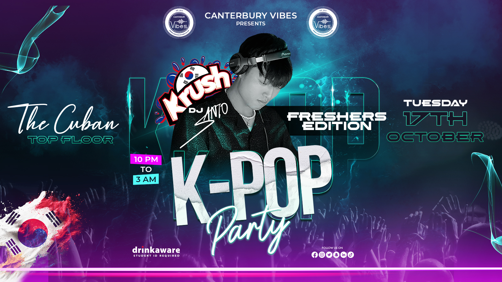 KRUSH is back! KPOP CLUB NIGHT – Freshers Edition