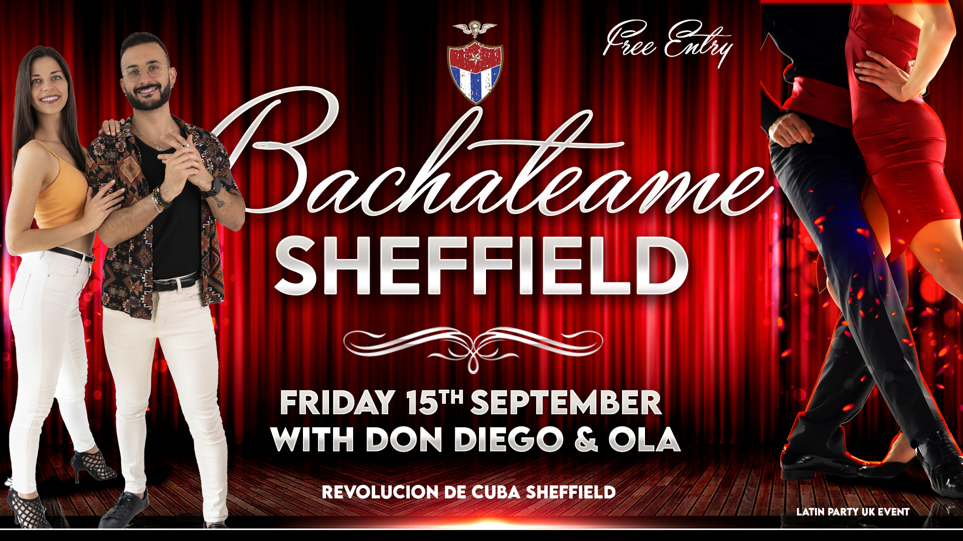 Bachateame Sheffield – Free Event with Diego & Ola – Friday 15th September | Revolucion De Cuba
