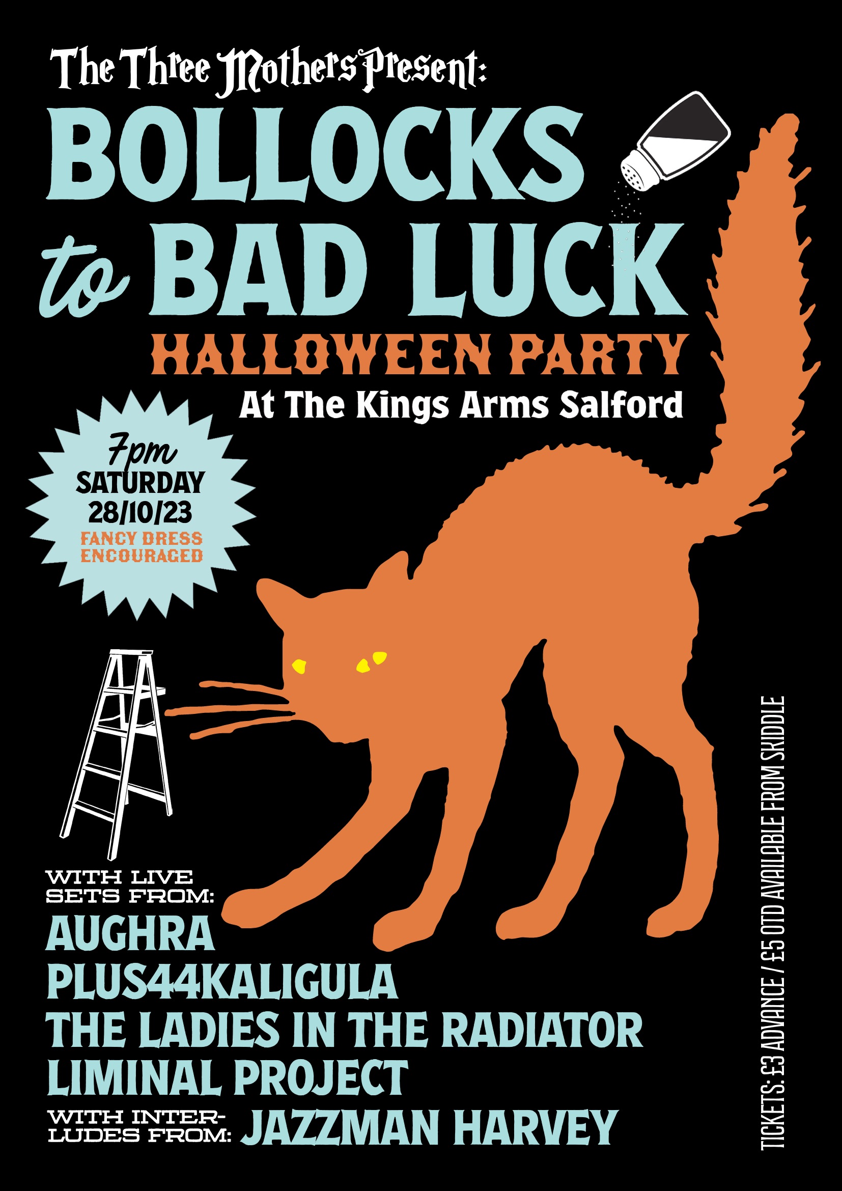 Three Mothers Presents- Bollocks to BAd Luck HAlloween party