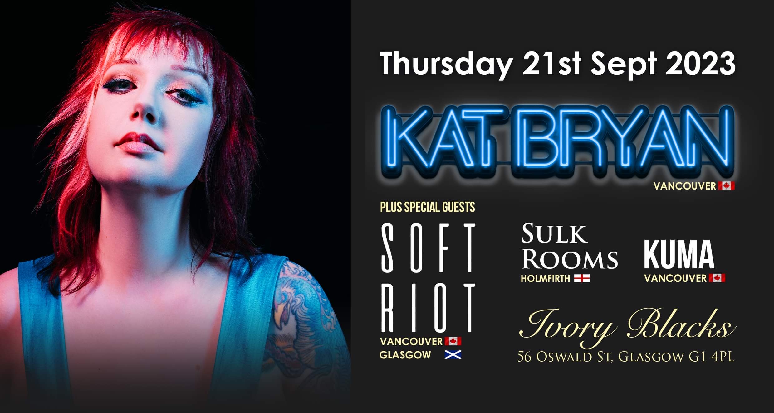 KAT BRYAN + SOFT RIOT + SULK ROOMS & KUMA