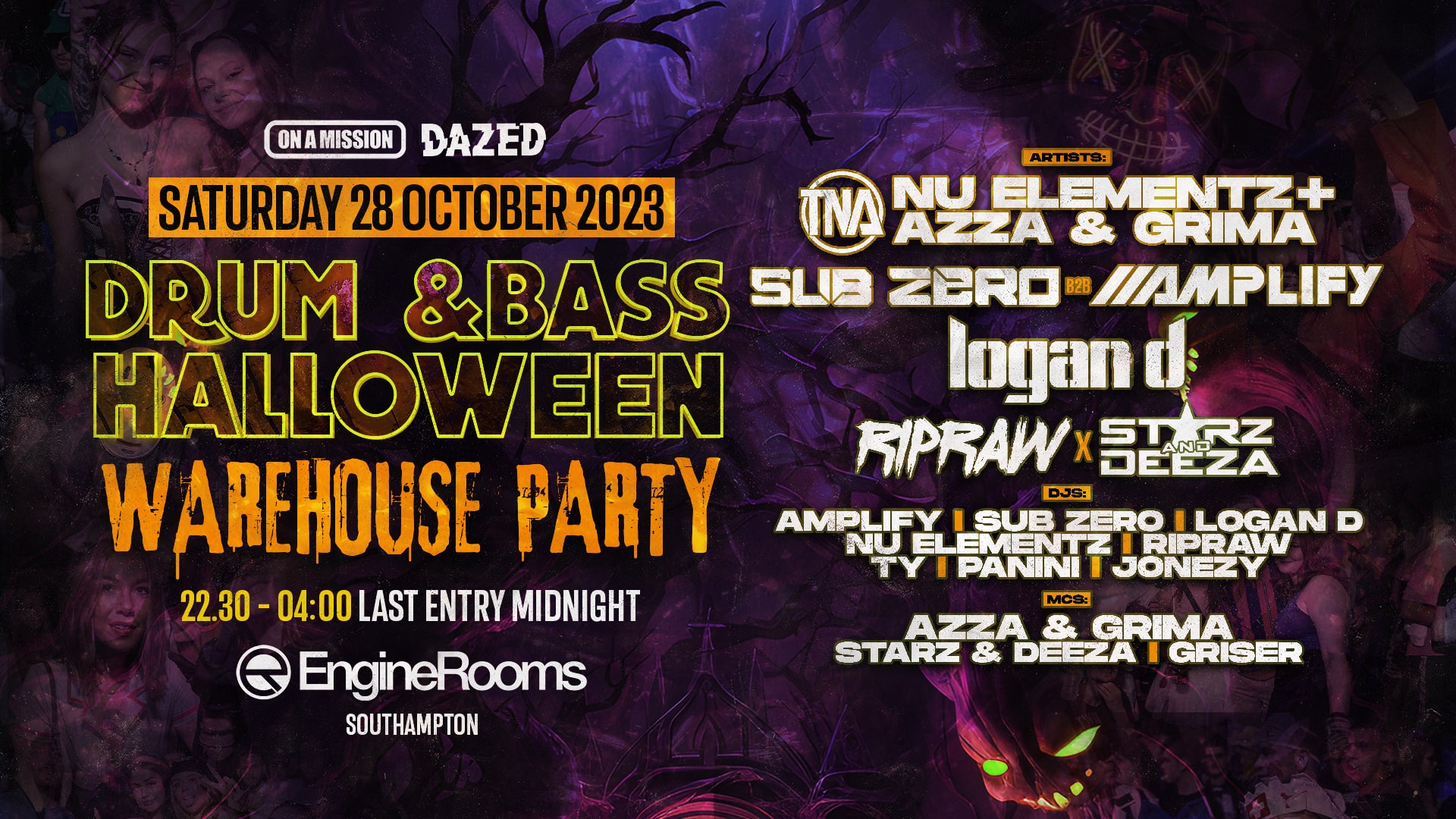 Halloween Warehouse Party 2023 at Engine Rooms, Southampton on 28th Oct